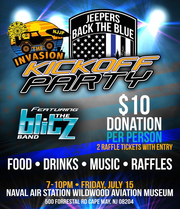 Mark your calendar for the Jeepers Back the Blue kickoff party Friday