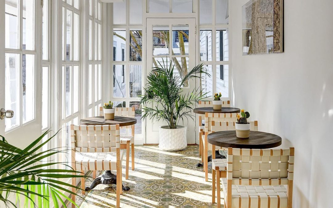 A sunny corner for morning coffee. ️